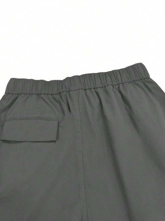 Manfinity Loose Fit Men's Cargo Shorts With Flap Pockets, Side Drawstring Waist - Lolli World Marketplace