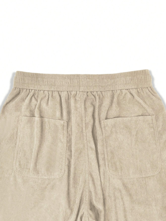 Manfinity Loose Fit Men's Corduroy Pants With Slant Pockets - Lolli World Marketplace