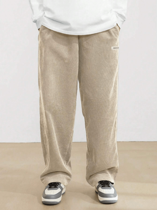 Manfinity Loose Fit Men's Corduroy Pants With Slant Pockets - Lolli World Marketplace