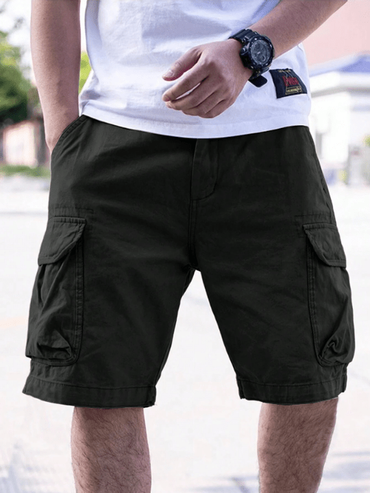 Manfinity Loose Fit Men's Flap Pocket Side Cargo Shorts - Lolli World Marketplace