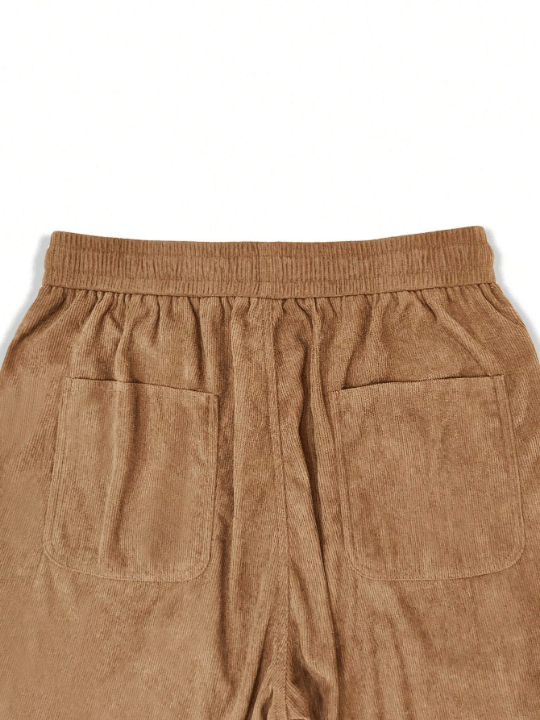 Manfinity Loose Men's Corduroy Trousers With Diagonal Pockets - Lolli World Marketplace