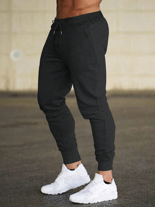 Manfinity Men Solid Drawstring Waist Sweatpants - Lolli World Marketplace
