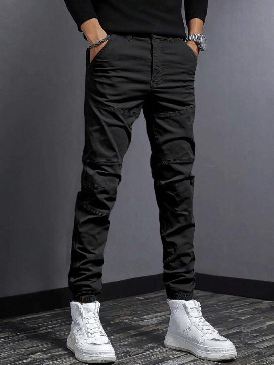 Manfinity Men Solid Slant Pocket Pants - Lolli World Marketplace