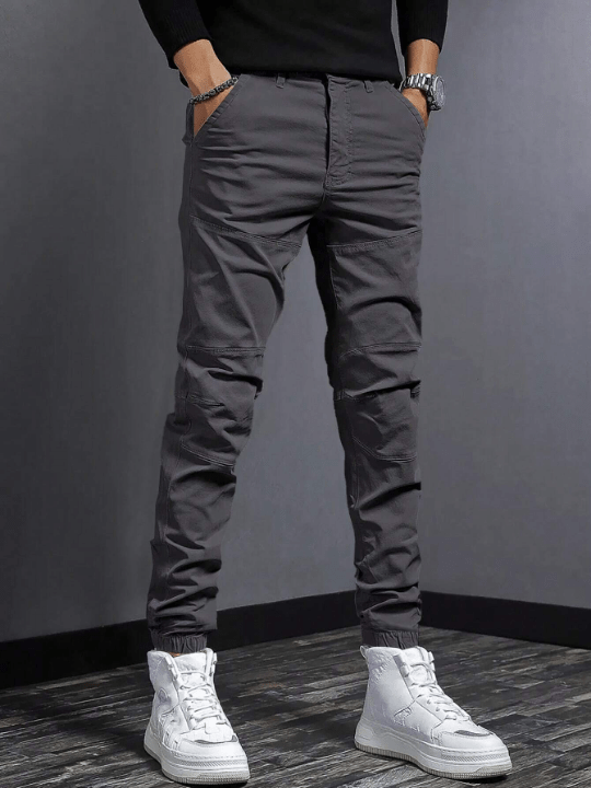 Manfinity Men Solid Slant Pocket Pants - Lolli World Marketplace