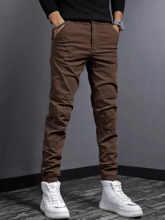 Manfinity Men Solid Slant Pocket Pants - Lolli World Marketplace