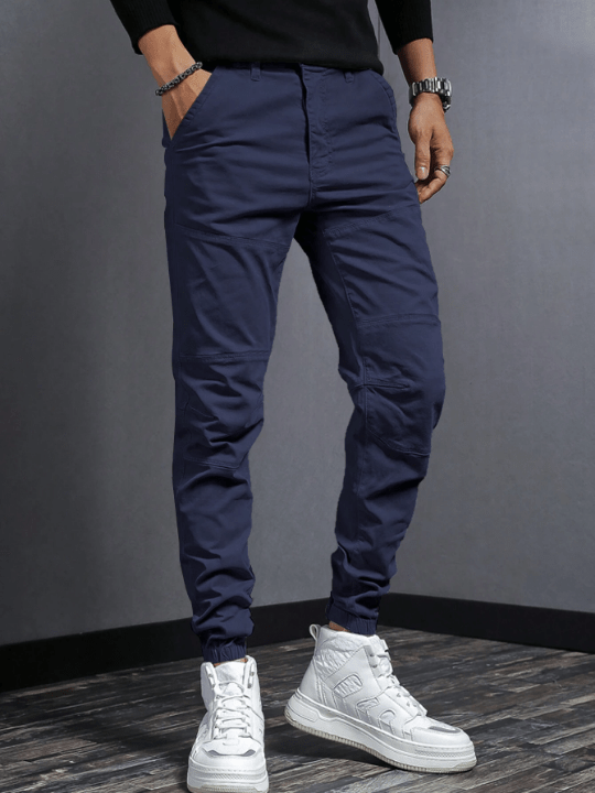 Manfinity Men Solid Slant Pocket Pants - Lolli World Marketplace