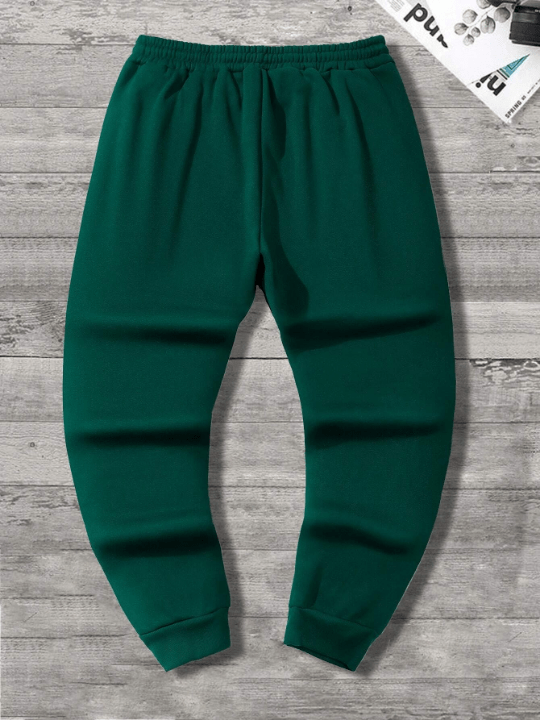 Manfinity Men's Solid Color Drawstring Waist Pants - Lolli World Marketplace