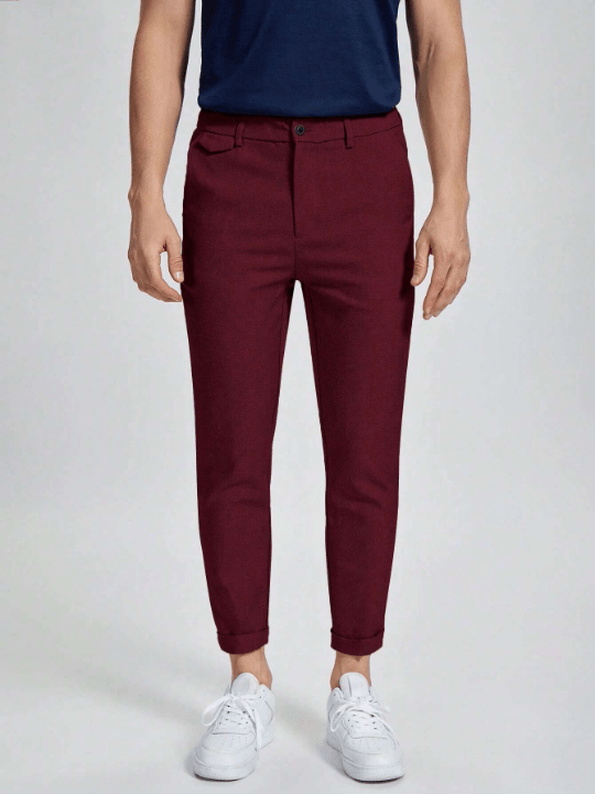 Manfinity Mode Men Solid Slant Pocket Pants - Lolli World Marketplace