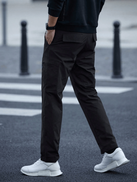 Manfinity Mode Men's Solid Color Cargo Pants With Pockets - Lolli World Marketplace