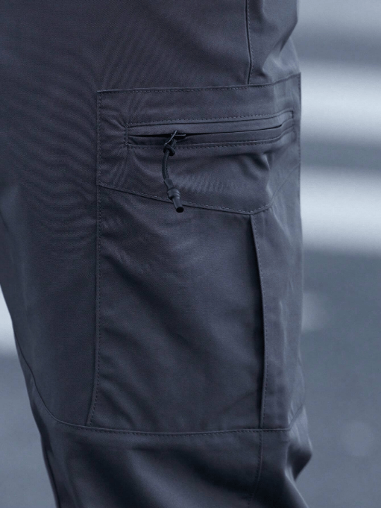 Manfinity Mode Men's Solid Color Pocket Cargo Pants - Lolli World Marketplace