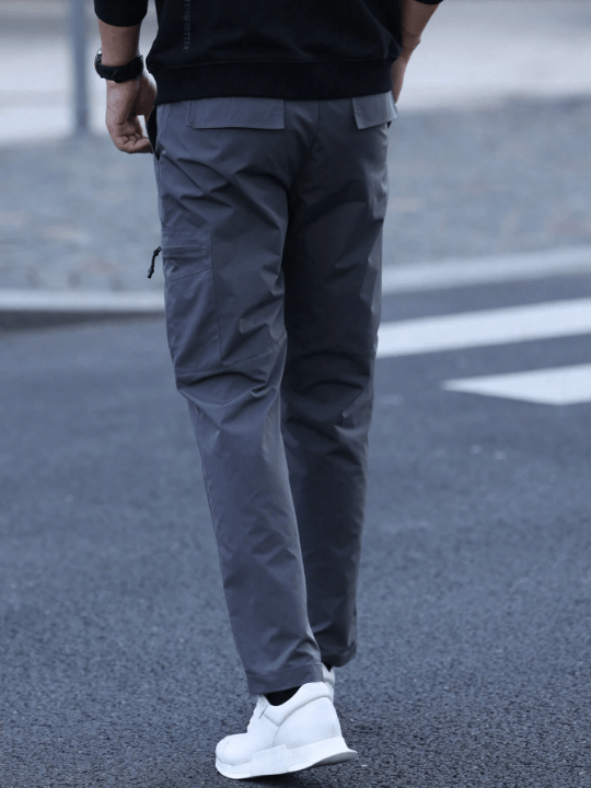 Manfinity Mode Men's Solid Color Pocket Cargo Pants - Lolli World Marketplace