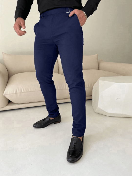 Manfinity Mode Men's Solid Color Slim Fit Pants - Lolli World Marketplace