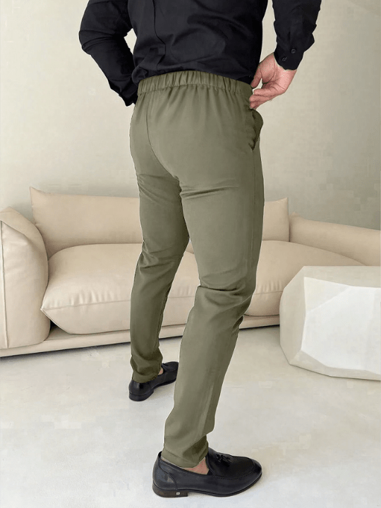Manfinity Mode Solid Color Slim Fit Men's Pants - Lolli World Marketplace