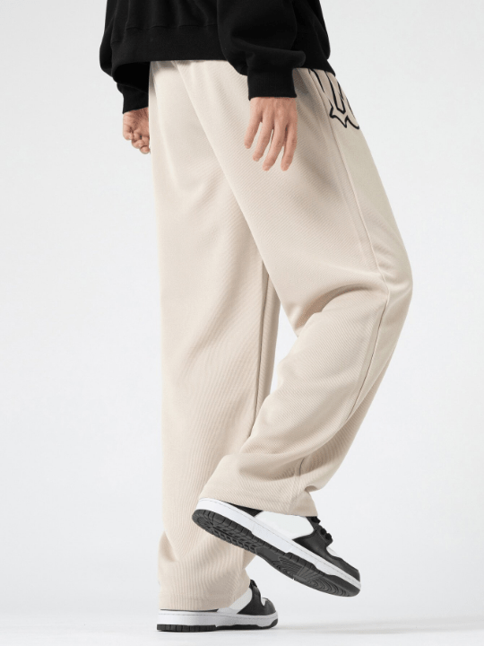 Manfinity Sporsity Loose Fit Men's Letter Print Jogger Pants With Drawstring Waist - Lolli World Marketplace