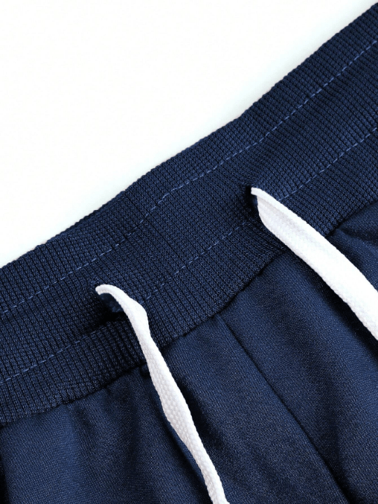 Manfinity Sporsity Loose - Fitting Men's Drawstring Waist Side Decor Belted Long Pants - Lolli World Marketplace