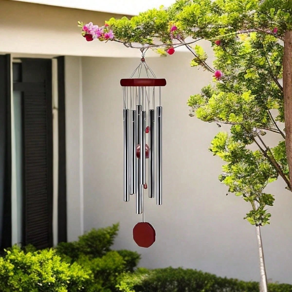 Memorial Wind Chimes Outdoor Large Deep Tone, Sympathy Wind - Chime Personalized With 6 Tuned Tubes, Elegant Chime For Garden Patio Balcony And Home