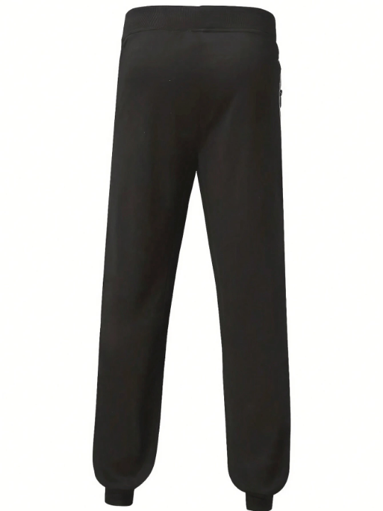 Men Contrast Panel Drawstring Waist Sweatpants - Lolli World Marketplace