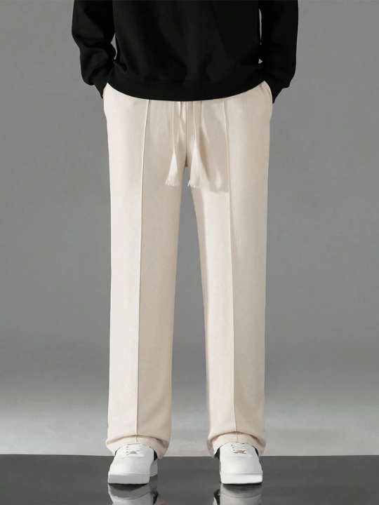 Men Drawstring Waist Seam Detail Pants - Lolli World Marketplace