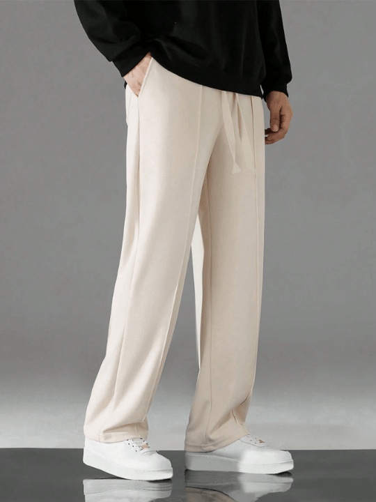 Men Drawstring Waist Seam Detail Pants - Lolli World Marketplace