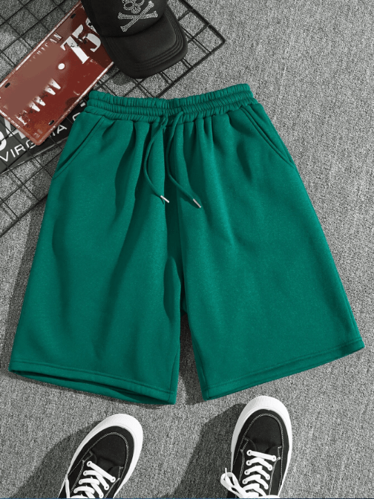 Men Drawstring Waist Slant Pocket Shorts - Lolli World Marketplace