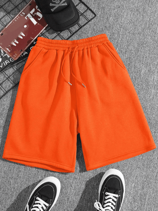 Men Drawstring Waist Slant Pocket Shorts - Lolli World Marketplace