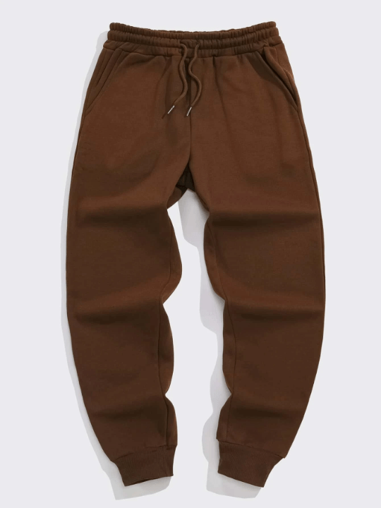 Men Drawstring Waist Slant Pocket Sweatpants - Lolli World Marketplace