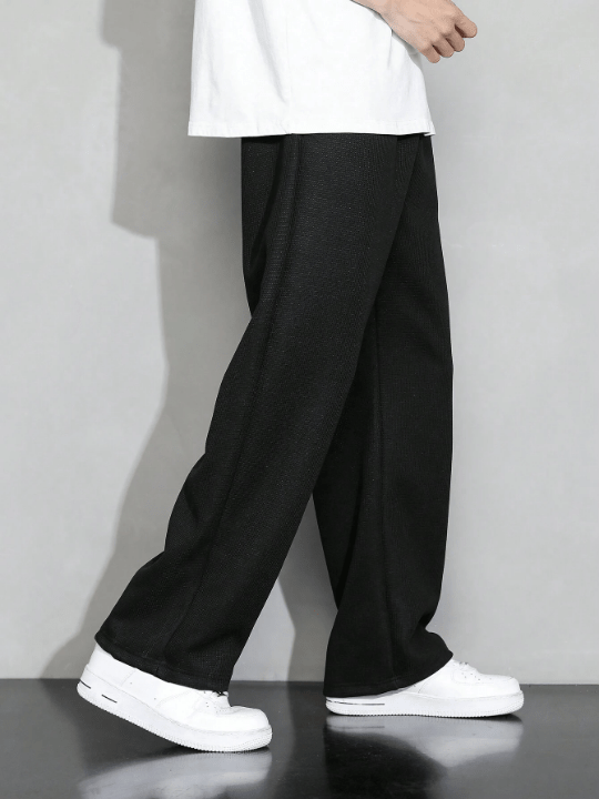 Men Drawstring Waist Straight Leg Pants - Lolli World Marketplace