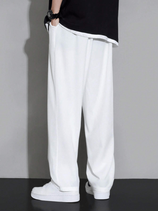 Men Drawstring Waist Straight Leg Pants - Lolli World Marketplace