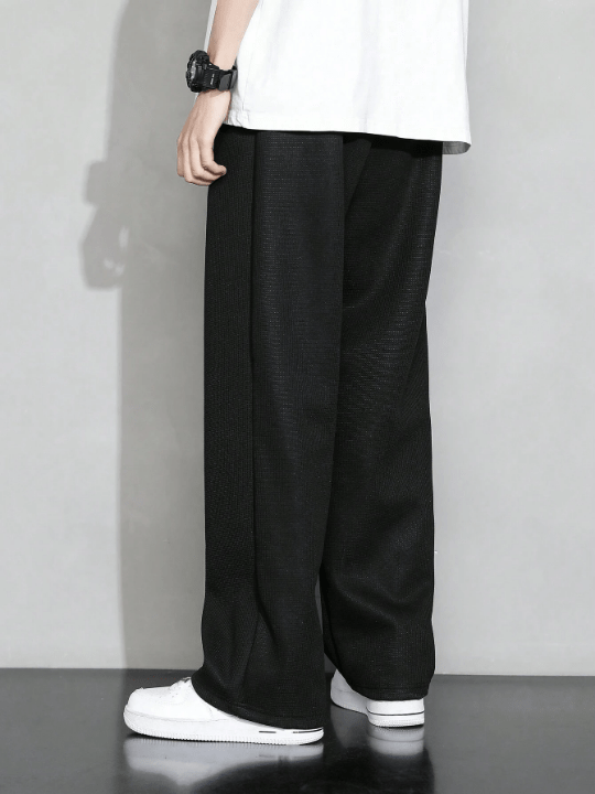 Men Drawstring Waist Straight Leg Pants - Lolli World Marketplace