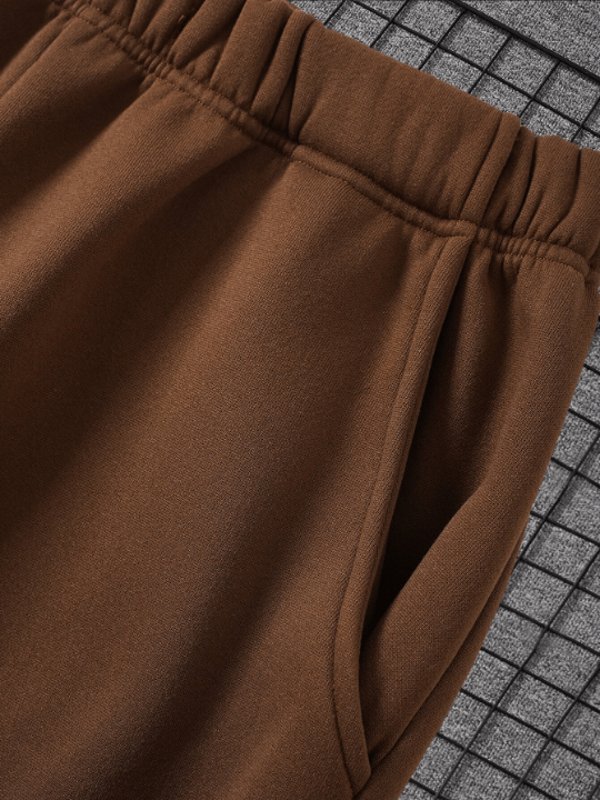 Men Drawstring Waist Thermal Lined Sweatpants - Lolli World Marketplace
