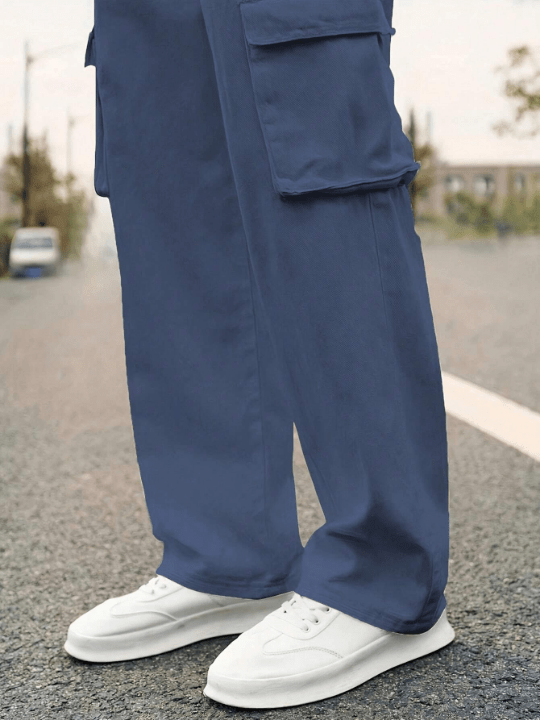 Men Flap Pocket Side Cargo Pants - Lolli World Marketplace