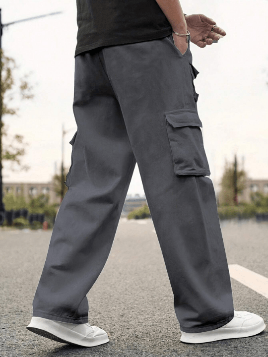 Men Flap Pocket Side Cargo Pants - Lolli World Marketplace