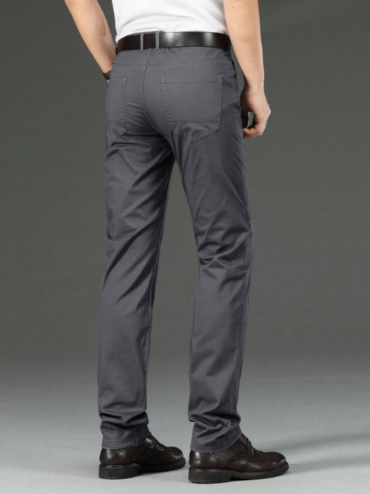 Men Slant Pocket Straight Leg Pants Without Belt - Lolli World Marketplace