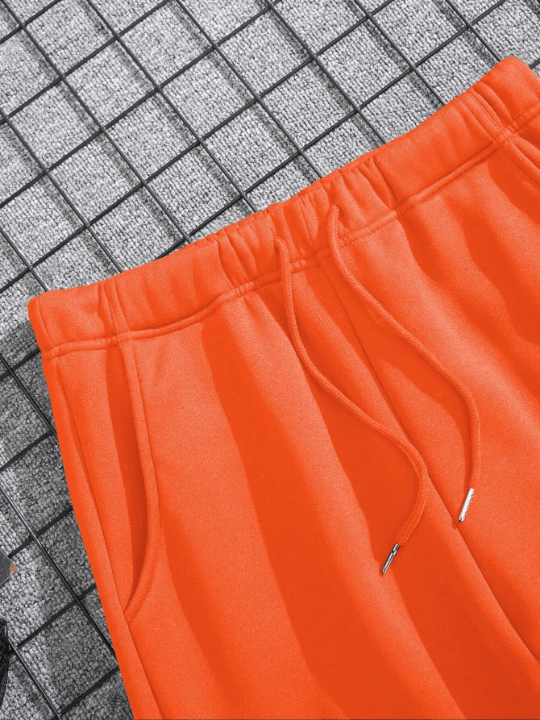 Men Solid Drawstring Waist Sweatpants - Lolli World Marketplace