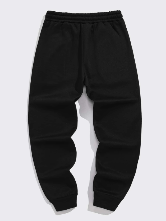 Men Solid Drawstring Waist Sweatpants - Lolli World Marketplace