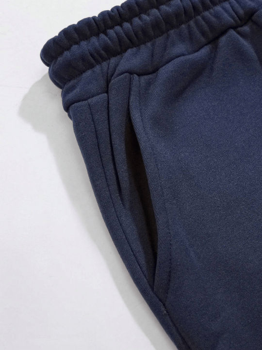 Men Solid Drawstring Waist Sweatpants - Lolli World Marketplace