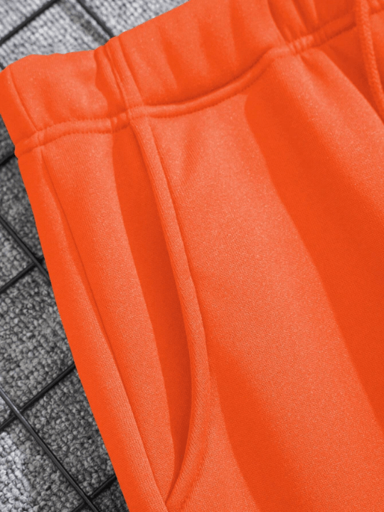 Men Solid Drawstring Waist Sweatpants - Lolli World Marketplace
