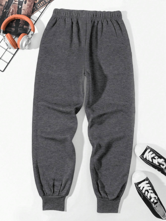 Men Solid Slant Pocket Drawstring Waist Pants - Lolli World Marketplace