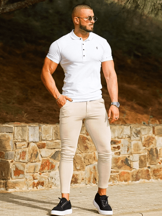 Men Solid Slant Pocket Skinny Pants - Lolli World Marketplace