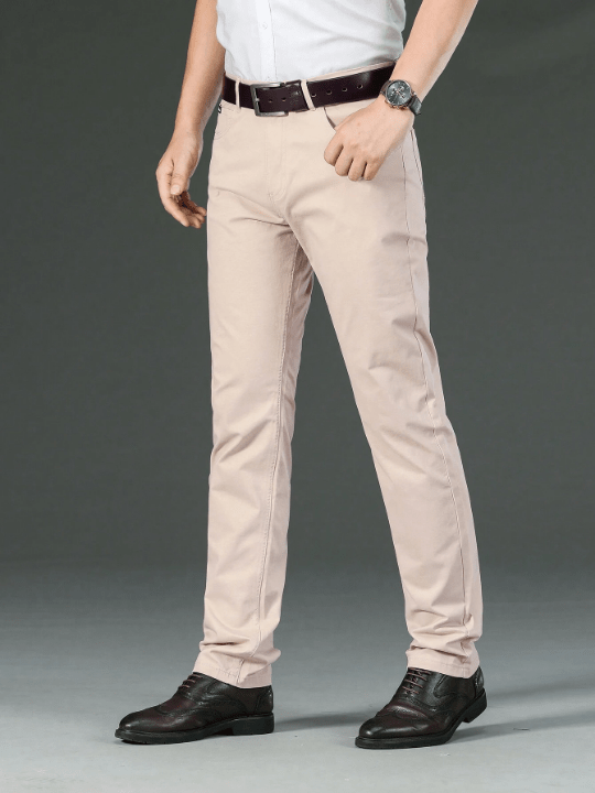 Men's Casual Solid Color Long Pants - Lolli World Marketplace