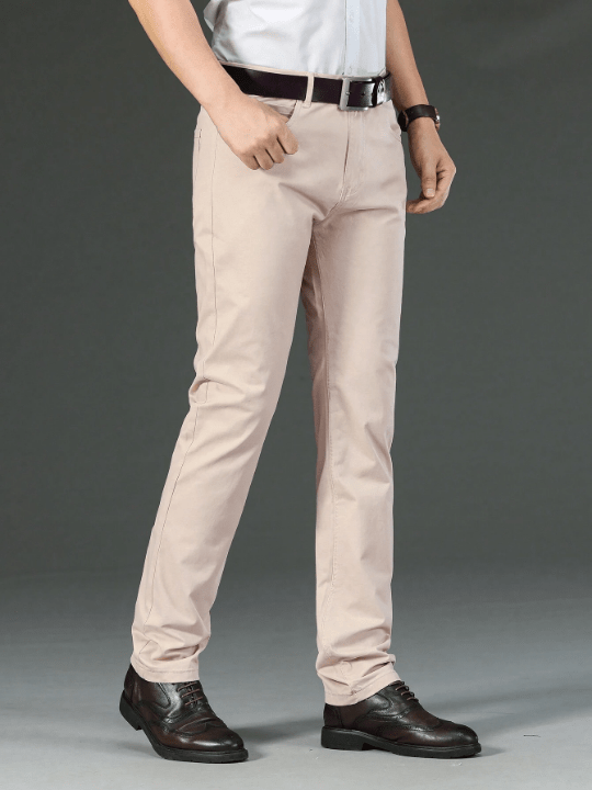 Men's Casual Solid Color Long Pants - Lolli World Marketplace