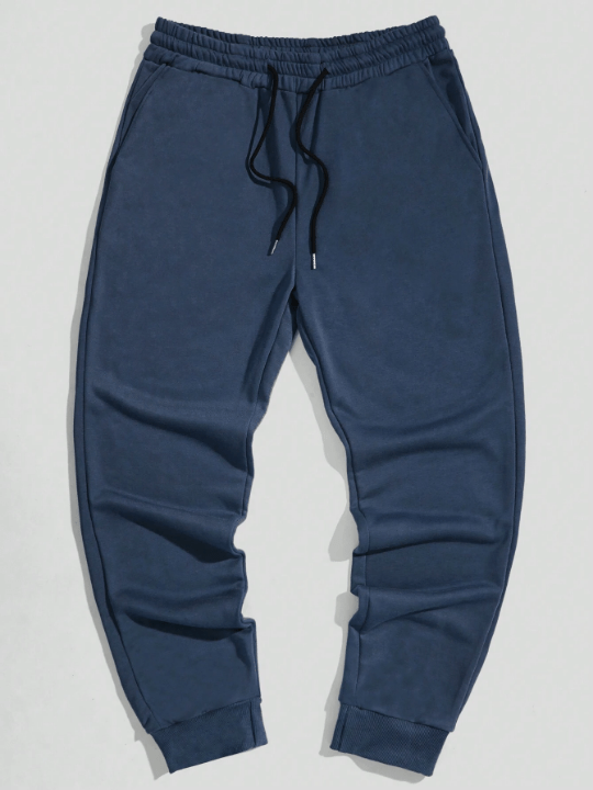 Men's Drawstring Waist Casual Jogger Pants Featuring Diagonal Pockets - Lolli World Marketplace
