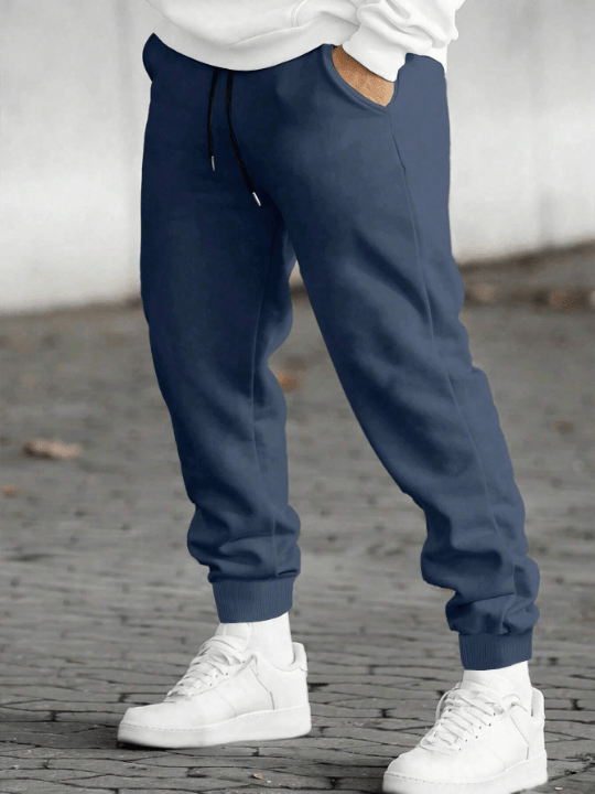 Men's Drawstring Waist Casual Jogger Pants Featuring Diagonal Pockets - Lolli World Marketplace