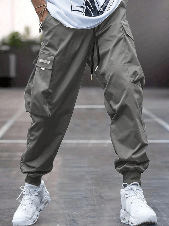 Men's Drawstring Waist Flip Pocket Cargo Pants - Lolli World Marketplace