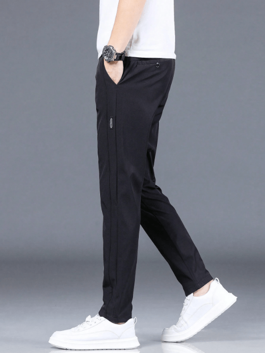Men's Solid Color Casual Pants With Pockets - Lolli World Marketplace