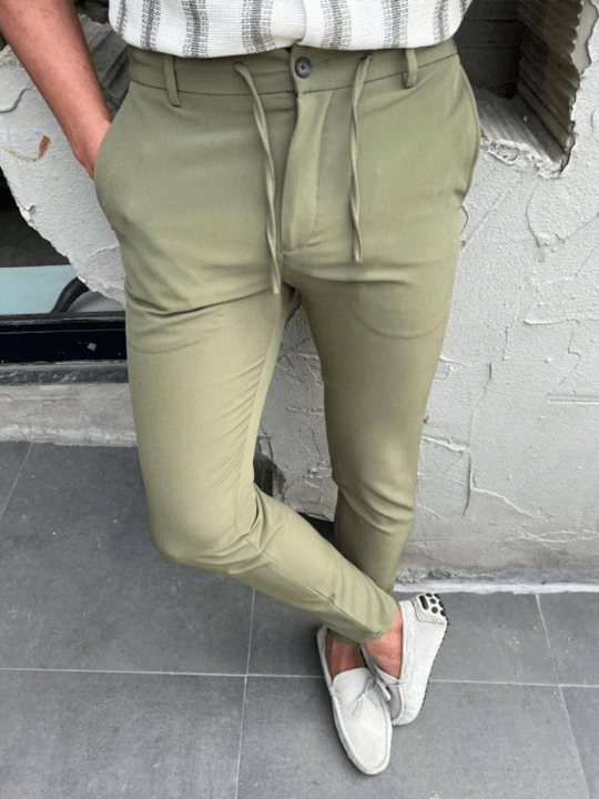 Men's Solid Color Drawstring Fashionable All - Match Pants - Lolli World Marketplace