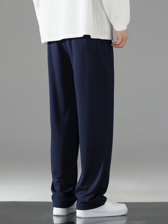 Men'S Solid Color Drawstring Waist Pants - Lolli World Marketplace