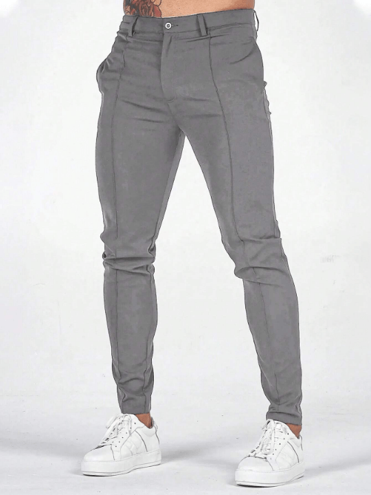 Men's Solid Color Slant Pocket Trousers - Lolli World Marketplace