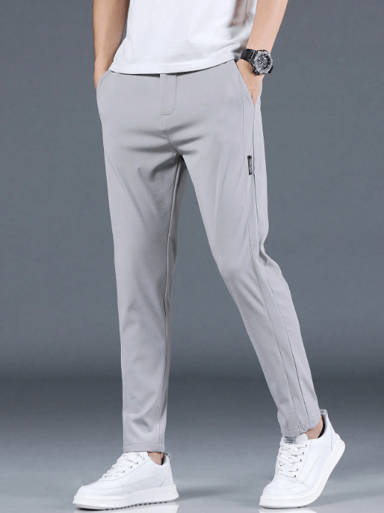 Men's Solid Color Slant Pockets Long Pants - Lolli World Marketplace