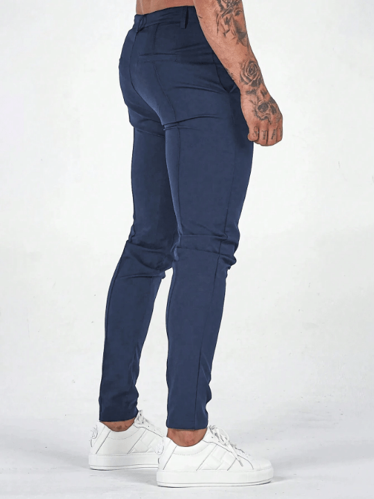 Men's Solid Color Slanted Pocket Trousers - Lolli World Marketplace
